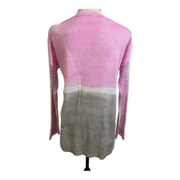 Sweater Linen Italian made. Color blocked. Pockets in front. Size Small.… - Picture 7 of 11